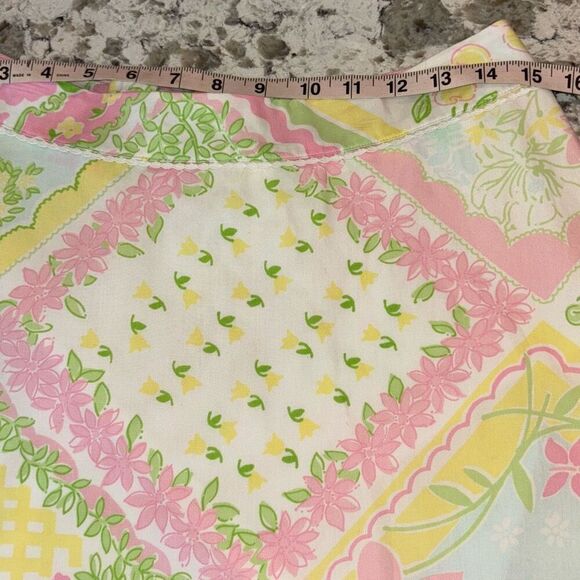 Lilly Pulitzer Floral Patch Hanky Panky A line skirt Sz 4 pink/green - Picture 8 of 9
